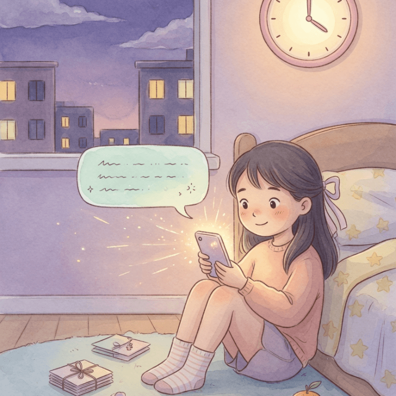 아홉 시의 문자