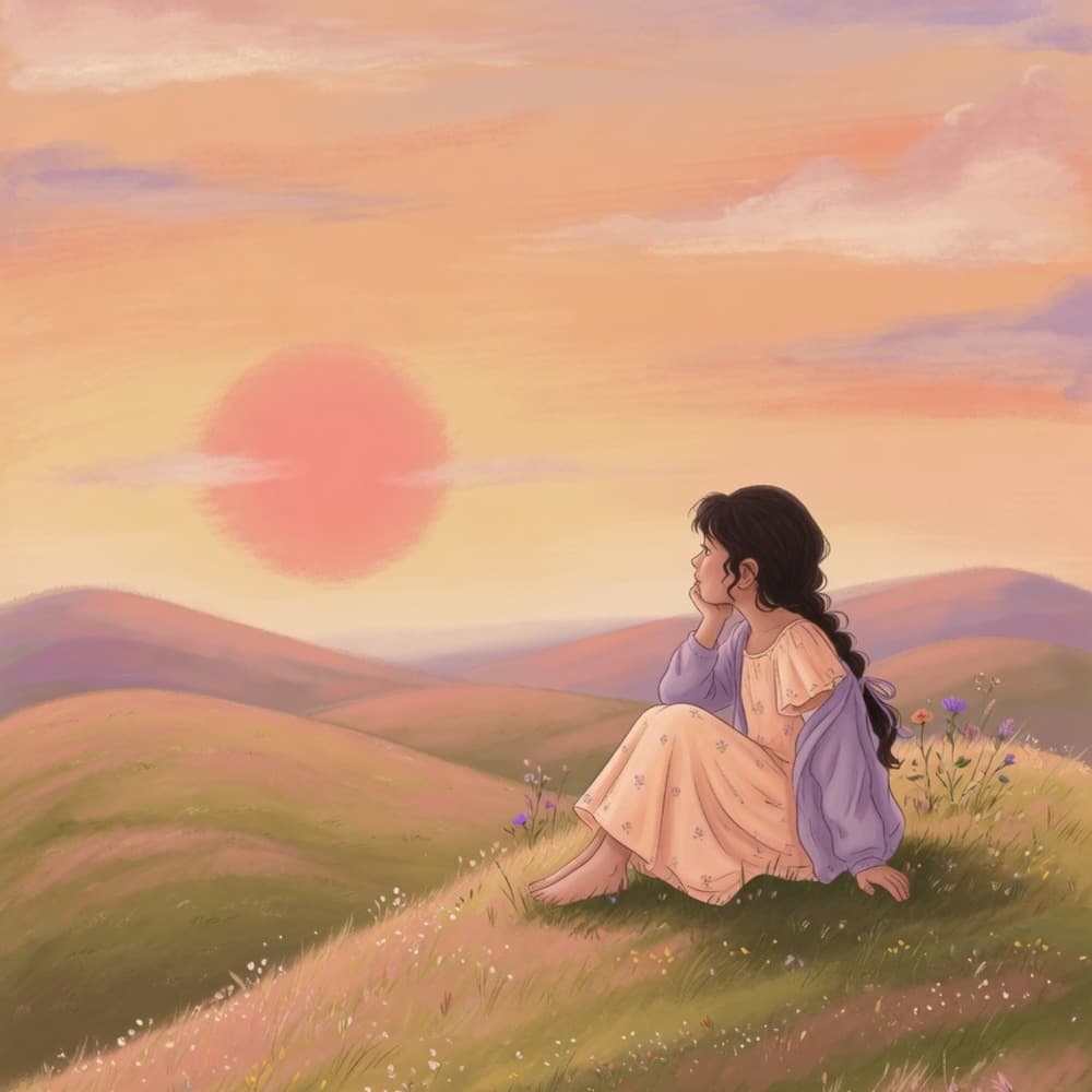 girl on a hill at su